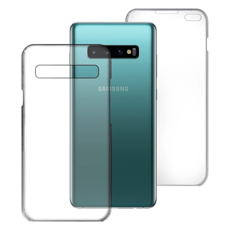 Capa dupla Samsung Galaxy S10 5G Silicone transparente na frente e atrás