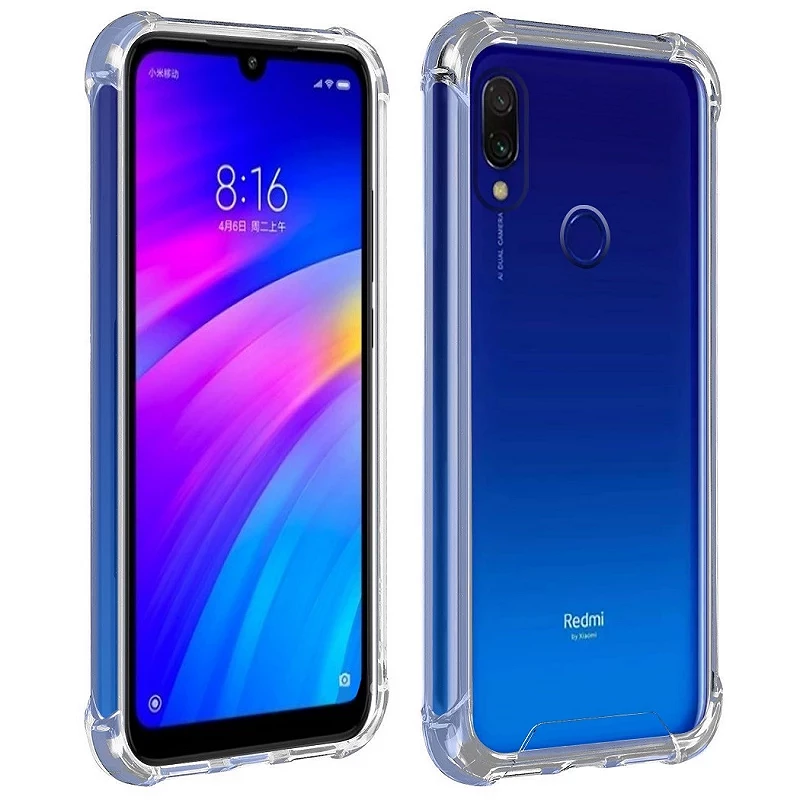Funda Antigolpe Xiaomi Redmi 7 Gel Transparente con esquinas Reforzadas