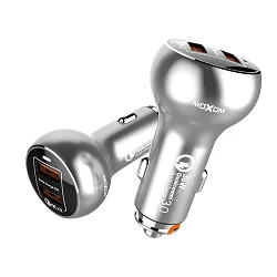Cargador Coche MOXOM KC-13 Quick Charge 3.0 + Cable MicroUSB