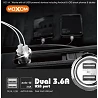Cargador Coche MOXOM KC-14 3.6A + Cable Lightning