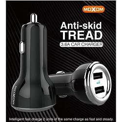 Cargador Coche MOXOM KC-14 3.6A + Cable microUSB