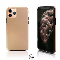 Capa dupla para iPhone 11 Pro frente e verso em silicone 360 - 4 cores