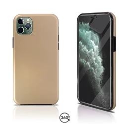 Capa dupla iPhone 11 Pro Max Silicone Frente e Traseira 360 - 4 Cores