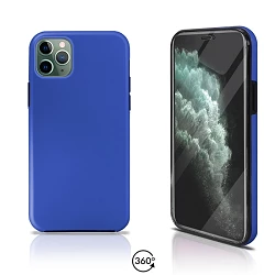 Capa dupla iPhone 11 Pro Max Silicone Frente e Traseira 360 - 4 Cores