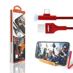 Cable Game Moxom CC-70 con Luz LED 2.4A - Tipo C 2 Colores