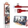 Cabo de jogo Moxom CC-70 com luz LED 2.4A - Micro USB 2 cores