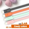 Cable Candy Moxom CC-79 de Carga Rápida 2.4A - Micro USB 4 Colores