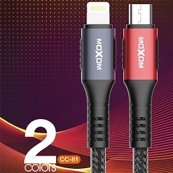 Cabo de carregamento rápido Moxom CC-81 2.4A - Micro USB 2 cores