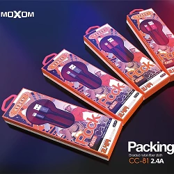 Cabo de carregamento rápido Moxom CC-81 2.4A - Micro USB 2 cores