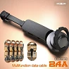Adaptador Moxom CB-02 com 2 portas para cabo de carregamento de 2,4 A e cabo de áudio com anel magnético - Lightning