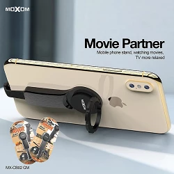 Adaptador Moxom CB-02 com 2 portas para cabo de carregamento de 2,4 A e cabo de áudio com anel magnético - Lightning