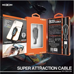 Carregador com Adesivo Moxom CB-03 de cabo de carregamento 2.4A com LED Light- Lightning