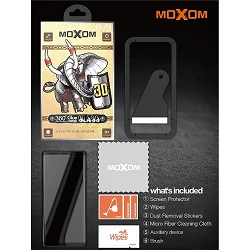 Cristal templado MOXOM 3D 360º Glue Samsung Galaxy Note 8 Protector de Pantalla Curvo Color Negro