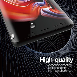 MOXOM 3D 360º Cola Vidro Temperado Huawei Mate 20 Pro Protetor de Tela Curvo Cor Preto