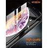Cristal templado MOXOM 3D iPhone 6 Plus / 6S Plus / 7 Plus / 8 Plus Protector de Pantalla con Borde Curvo Color Negro