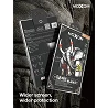 Cristal templado MOXOM 3D iPhone 6 Plus / 6S Plus / 7 Plus / 8 Plus Protector de Pantalla con Borde Curvo Color Negro