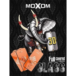 Cristal templado MOXOM 3D Huawei P30 Protector de Pantalla con Borde Curvo Color Negro