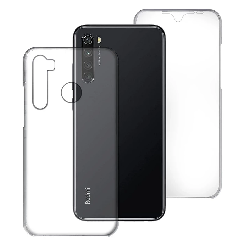 Funda Doble Xiaomi Redmi Note 8 Silicona Transparente Delantera y Trasera