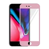 Total de cristal temperado iphone 8 Plus protetor de tela rosa