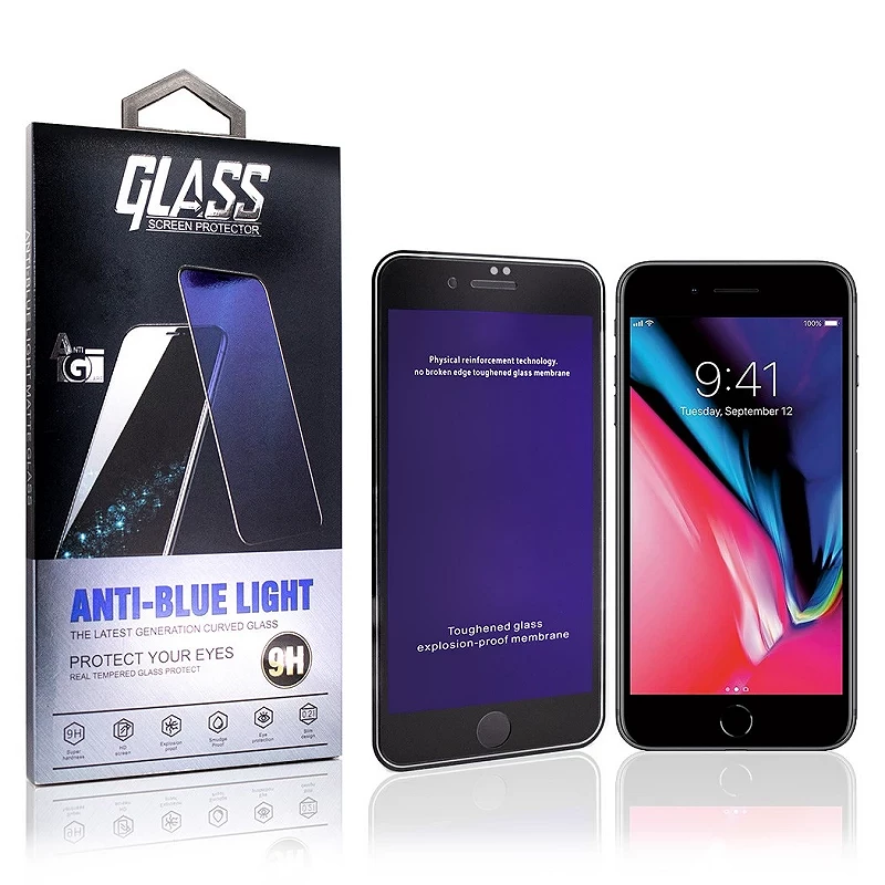 Cristal temperado Anti luz azul iphone 7/8 Plus protetor de tela