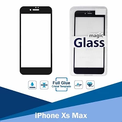 Cristal templado Full Glue iPhone Xs Max Protector de Pantalla Negro