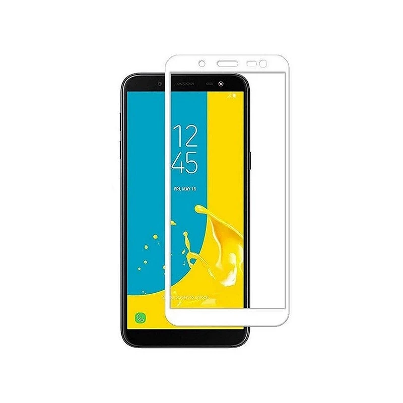 Cristal templado Full Glue Samsung Galaxy J6 2018 Protector de Pantalla Blanco