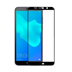 Full Glue 5D Huawei Y5 2018 Protetor de tela preta curva