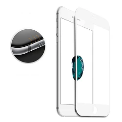 Vidro temperado Full Glue 5D Iphone 7 / 8 Curve White Screen Protector