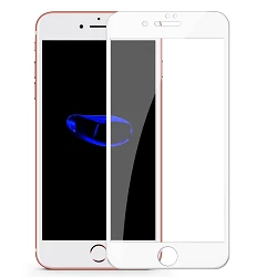 Cristal temperado Full Glue 5D Iphone 7 Plus / 8 Plus protetor de tela de curva branca
