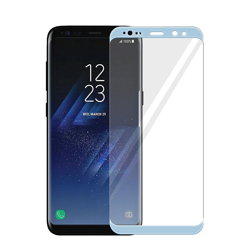 Cristal templado Curvo Samsung Galaxy S8 Plus Protector de Pantalla Azul