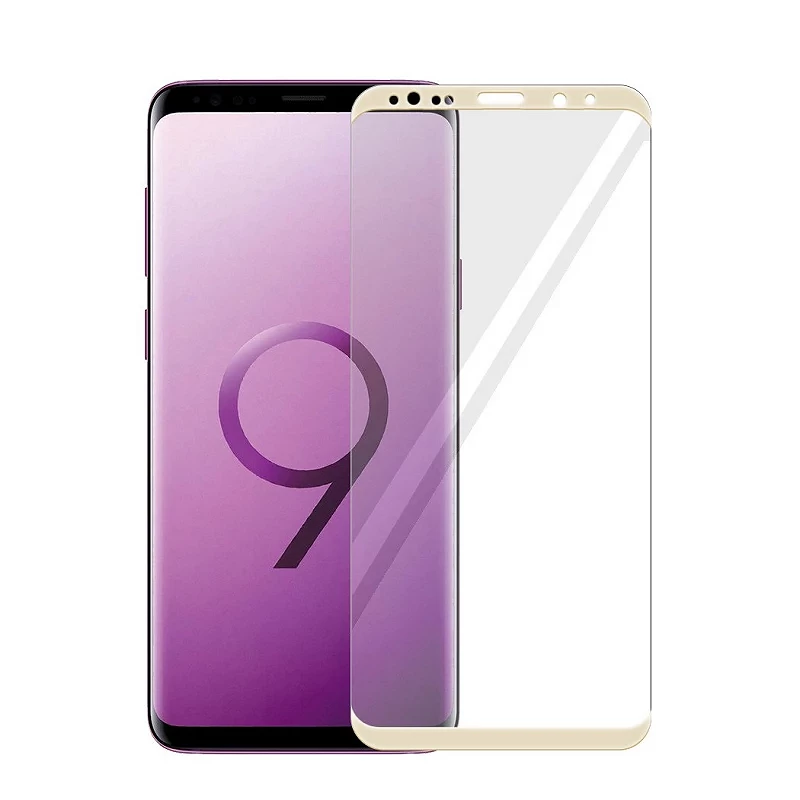 Cristal templado Curvo Samsung Galaxy S9 Plus Protector de Pantalla Dorado