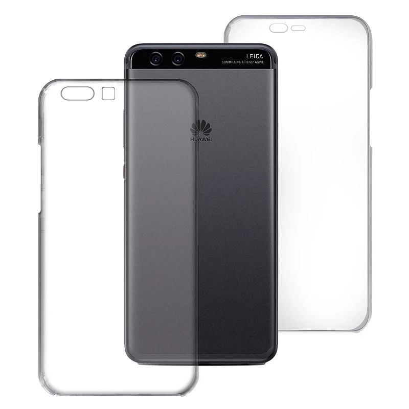 Funda Doble Huawei P10 Plus Silicona Transparente Delantera y Trasera