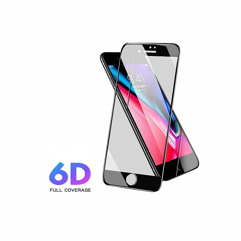 Cristal templado Curvo 6D iPhone 6 Plus / 7 Plus / 8 Plus Protector de Pantalla Negro