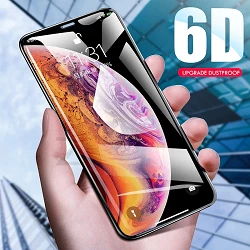Cristal templado Curvo 6D iPhone XS Max Protector de Pantalla Negro
