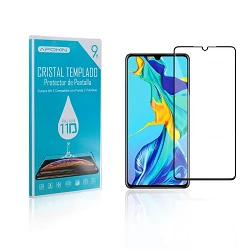 Cristal templado Full Glue 11D Premium Huawei P30 Protector de Pantalla Curvo Negro